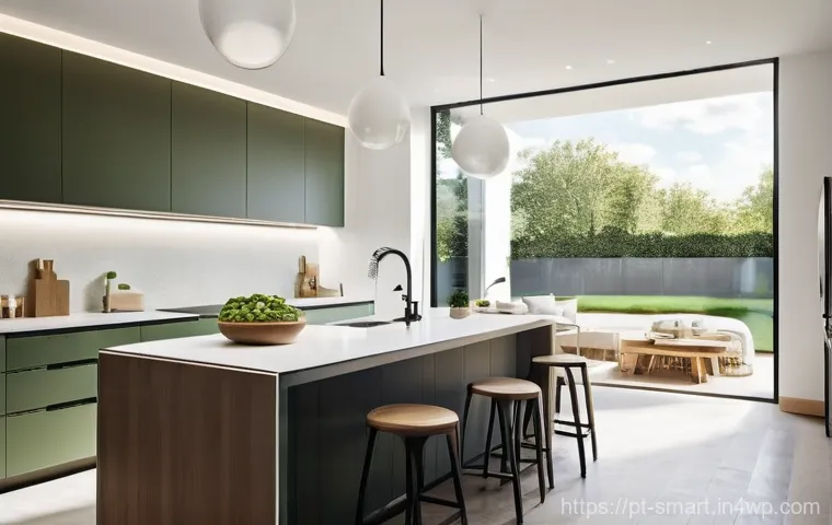 스마트홈에서의 데이터 분석 활용 - **Prompt:** A cozy and inviting living room in a modern smart home. A young woman, dressed in comfor...